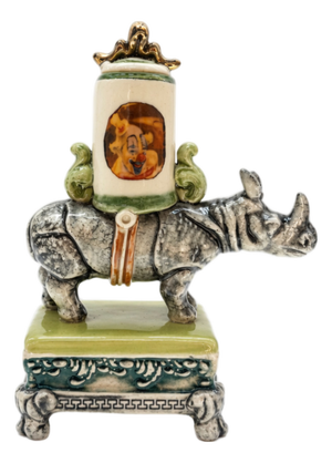 Ron Carlson, "Rhino With Lidded Container & Plinth"