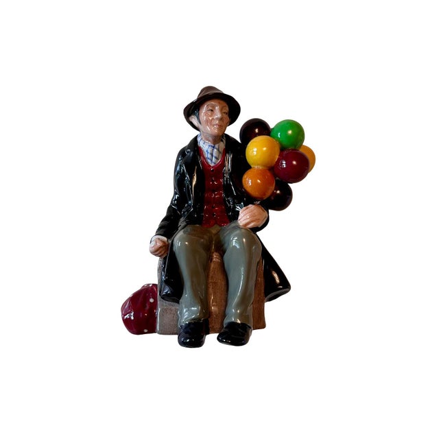 English Vintage Royal Doulton “The Old Balloon Seller” & “The Balloon Man” Figurines For Sale - Image 3 of 17