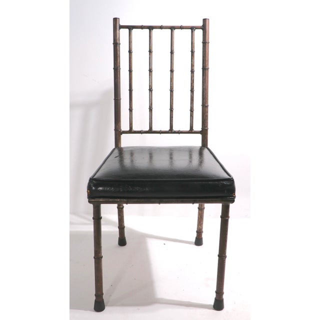 Mid-Century Modern Faux Bamboo Side Chair by Schoolfield Industries For Sale - Image 3 of 12