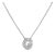 10K White Gold Diamond Accent "G" Initial Bubble Pendant Necklace For Sale