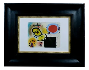 Joan Mirò, Composition, 1960, Etching, Framed