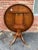 Late 20th Century Vintage George III Style Brass Marquetry Burlwood Breakfast Table For Sale - Image 9 of 10