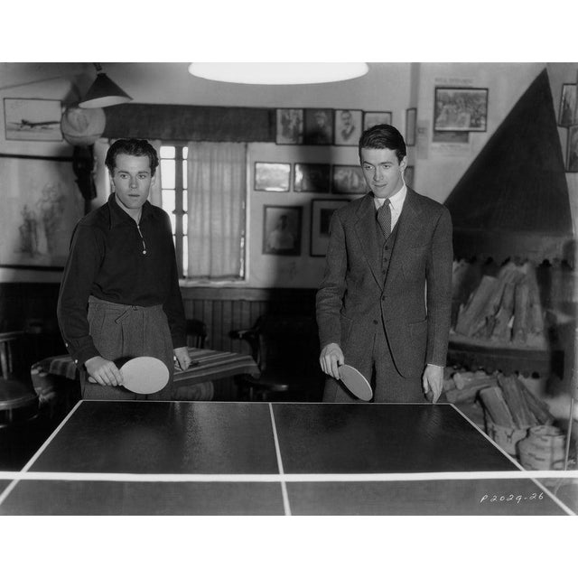 Table Tennis Stars American actors and friends Henry Fonda (1905 - 1982, left) and James Stewart (1908 - 1997) play a game...
