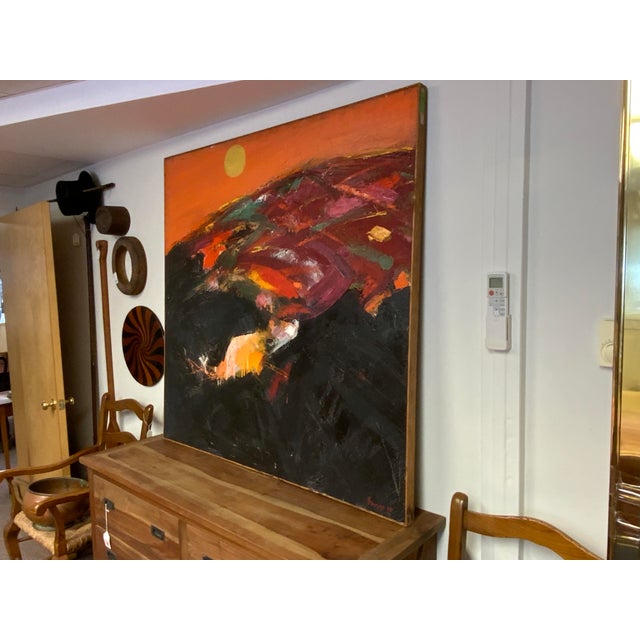 Abstract 20th Century Artist Roger Barnes-Painting For Sale - Image 3 of 11