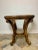 Brown 1980s Vintage Wood Side Table With Glass Top and Marble Bottom Base For Sale - Image 8 of 8