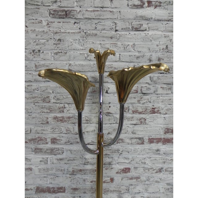 Vintage Italian Calla Lily Floor Lamp, 1970s For Sale - Image 12 of 18