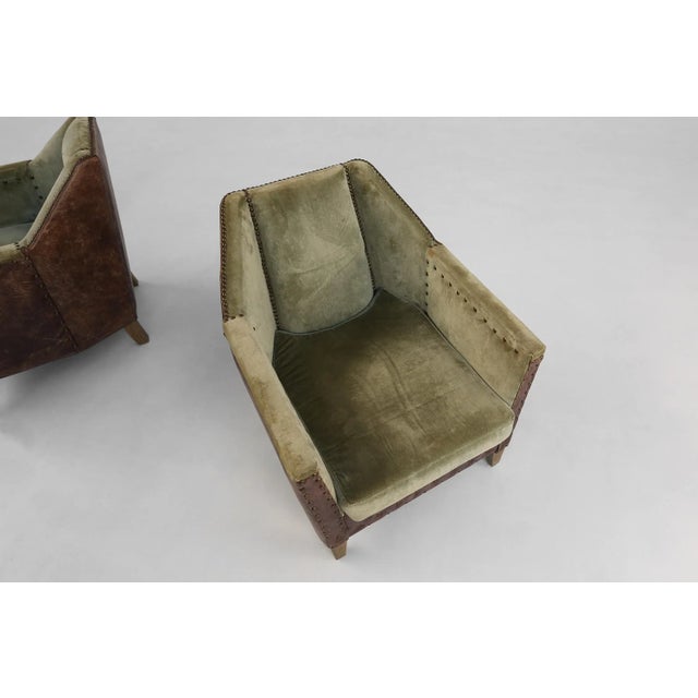 Art Deco Armchair in Leatherette For Sale - Image 4 of 10