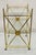 Mid-Century Modern Mid Century Italian Modern 3 Tier Brass & Glass X-Frame Rolling Bar Cart Table For Sale - Image 3 of 12