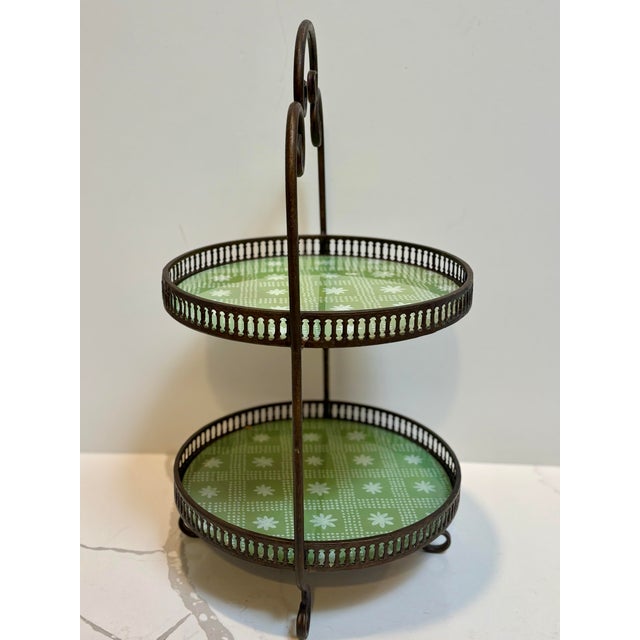 Vintage Tracy Porter "Fantine" 2 Tiered Server For Sale - Image 9 of 10