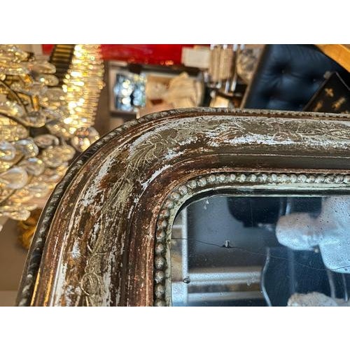 Large Antique French Louis Philippe Gold Gilt Mirror, 1850 For Sale - Image 3 of 18