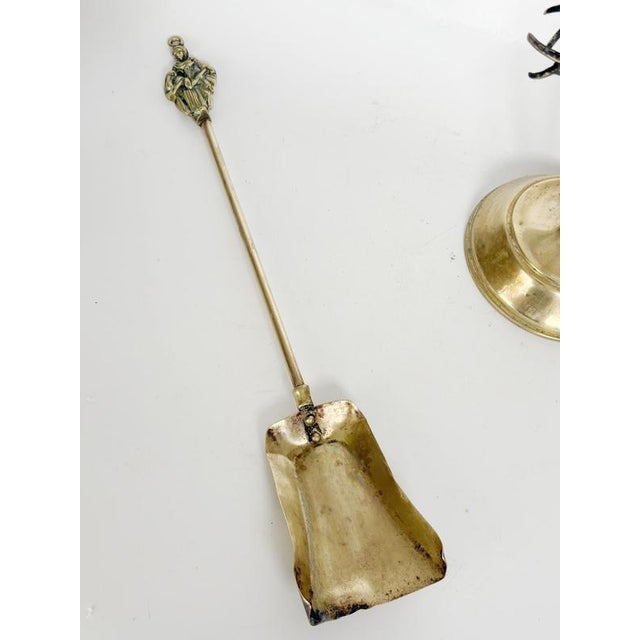 Brass Fireplace Tool Set, France, 1960s, Set of 5 For Sale - Image 10 of 13