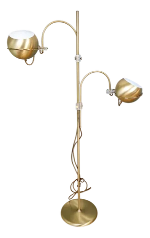 Eyeball Double Arc Brass Floor Lamp from Gepo, 1970s