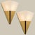 Pyramid Milk Glass & Brass Wall Light attributed to Glashütte Limburg, 1970s For Sale - Image 6 of 13