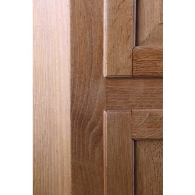 Brown Mid-Century Modern Brutalist Light Oak Corner Cabinet in the style of Kjærnulf, 1960s For Sale - Image 8 of 17