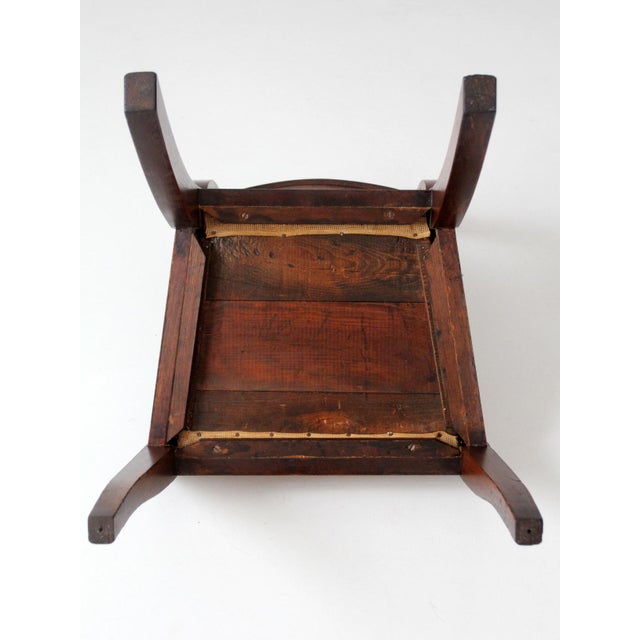 Antique French Country Ladder Back Chair With Needlepoint Seat For Sale - Image 11 of 12