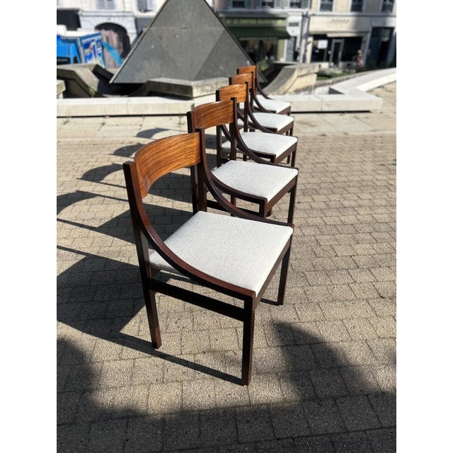 Chaises in Wood from Silvio Cavatorta, Italy, 1960s, Set of 5, in Flawless conditions. Designed 1960 to 1969 This piece...