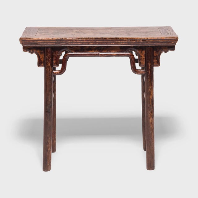Wood Mid 19th Century Wine Table With Humpback Stretchers For Sale - Image 7 of 7