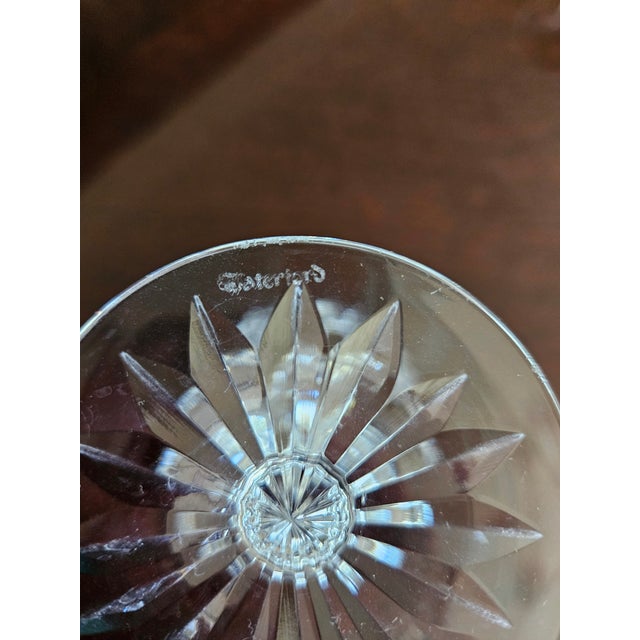 Gothic Mid 20th Century Waterford Crystal Lismore Hock Wine Glasses. Set of 4 For Sale - Image 3 of 3