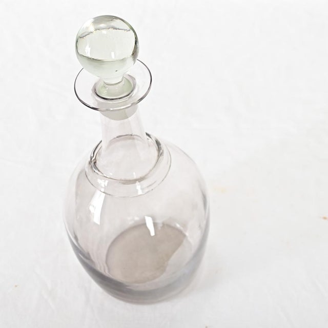 French 19th Century Large Glass Calvados Decanter With Ball Stopper For Sale - Image 4 of 7
