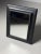 Glass Mirror in Black Ribbed Frame For Sale - Image 7 of 14