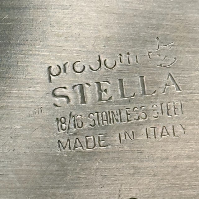 Italian Stainless Steel Table Condiment Set by Stella for Metallurgica Lux, 1970s, Set of 6 For Sale - Image 14 of 15