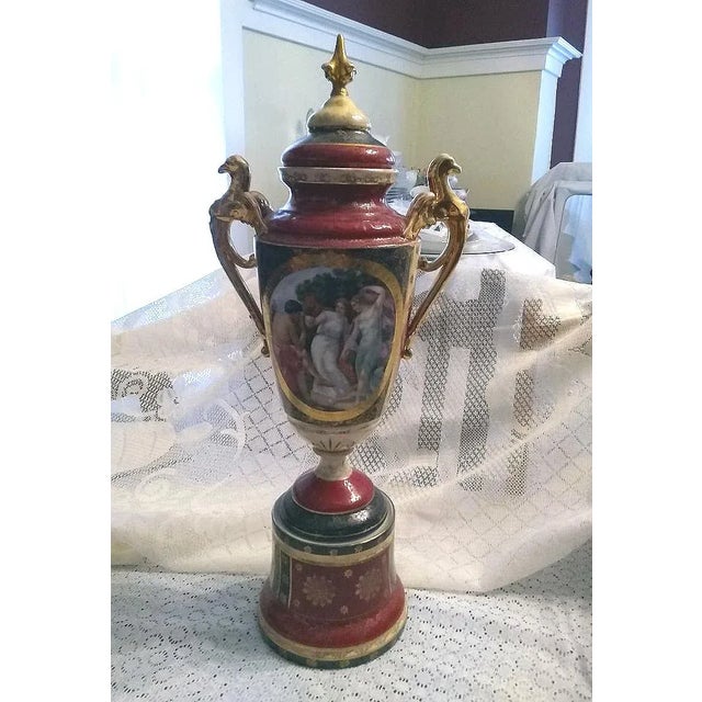 Late 19th Century Antique Royal Vienna-Style Porcelain Hand-Painted Vase From Austria For Sale - Image 12 of 12