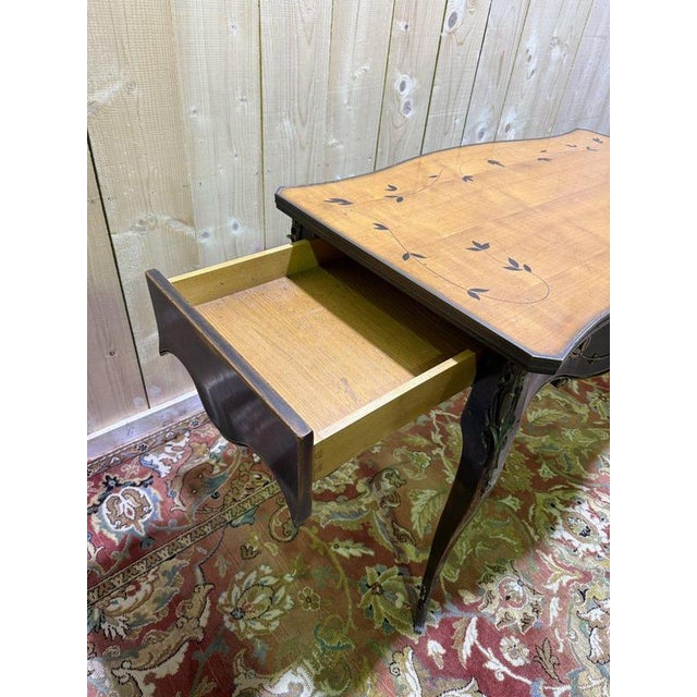 Louis XV Style Console Table in Blackened Wood For Sale - Image 6 of 8