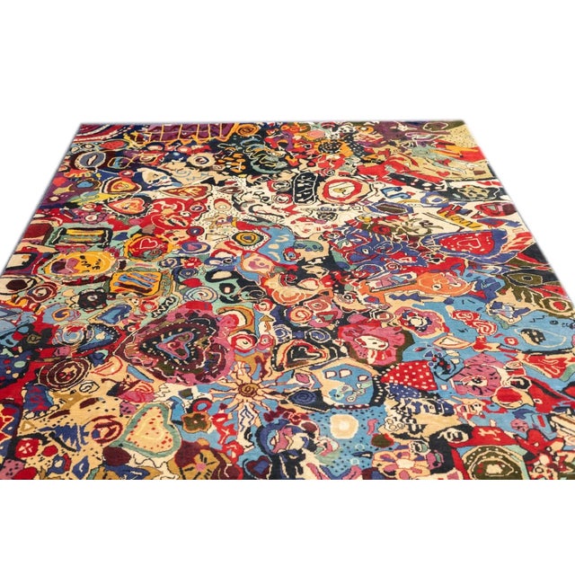 French Art Deco Rug 6'6'' X 9'8'' For Sale - Image 4 of 12