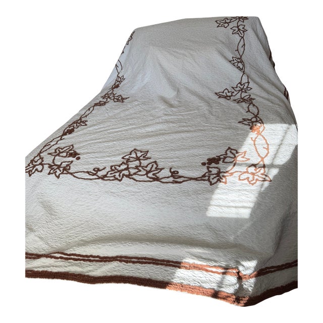 Vintage Chenille Bedspread Double/Queen For Sale