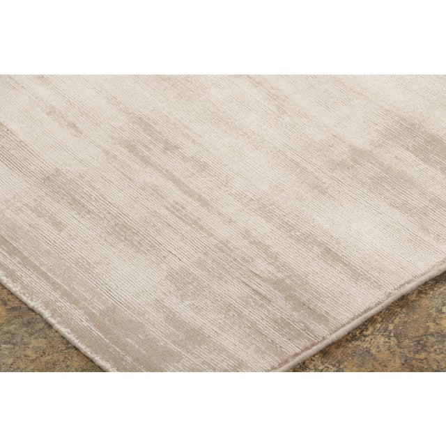 Contemporary Distressed Textural Art Silk Extra Long Runner by Rug & Kilim, India For Sale In New York - Image 6 of 8