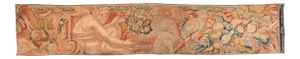Antique Red Belgian Tapestry Area Rug
