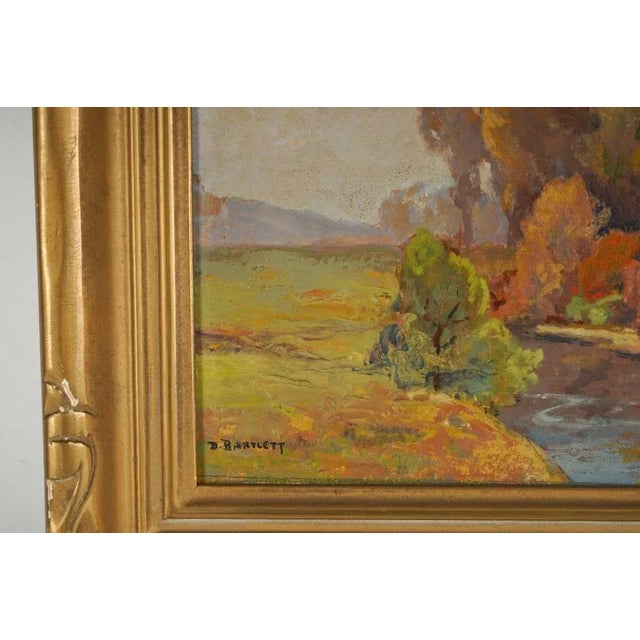 Early 20th Century Dana Bartlett Impressionist Oil on Board Painting Landscape Plein Air Vintage Eucalyptus School For Sale - Image 4 of 12