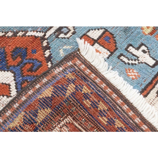 Traditional Antique Kazak Rug 5'2'' x 6'7'' For Sale - Image 3 of 11
