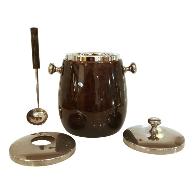 Wine Cooler with Spoon by Aldo Tura, 1960s, Set of 4 For Sale