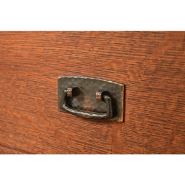 Stickley Mission Oak Arts & Crafts Media Cabinet For Sale - Image 9 of 14