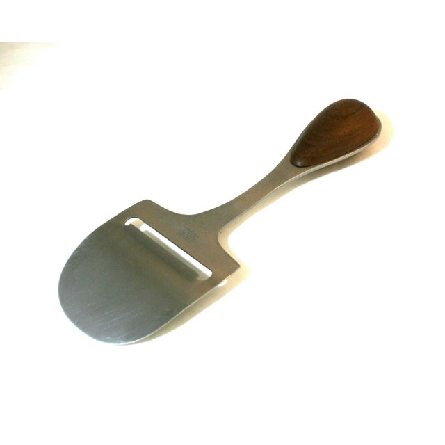 Mid 20th Century Mid Century Modern Dansk Torun Teak & Stainless Steel Cheese Plane Slicer For Sale In West Palm - Image 6 of 10
