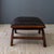 Leather and Rosewood X Frame Ottoman or Footstool With Brass Nailhead Trim For Sale - Image 9 of 13