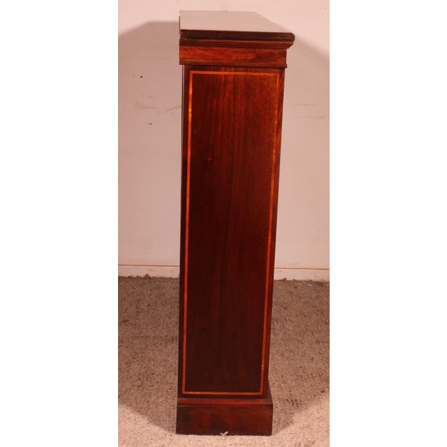 Tan 19th Century Mahogany and Inlays Open Bookcase For Sale - Image 8 of 14