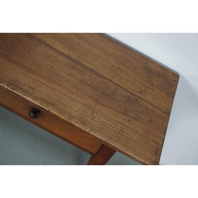 Wood 19th Century Rustic Farmhouse French Fruitwood Side Table For Sale - Image 7 of 18