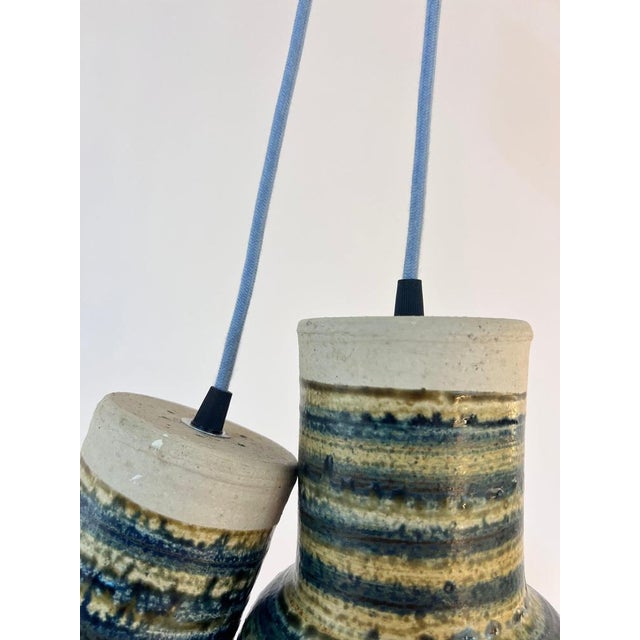 Hanging Lamp in Blue and Beige Ceramic by Per Engstrøm For Sale - Image 10 of 11