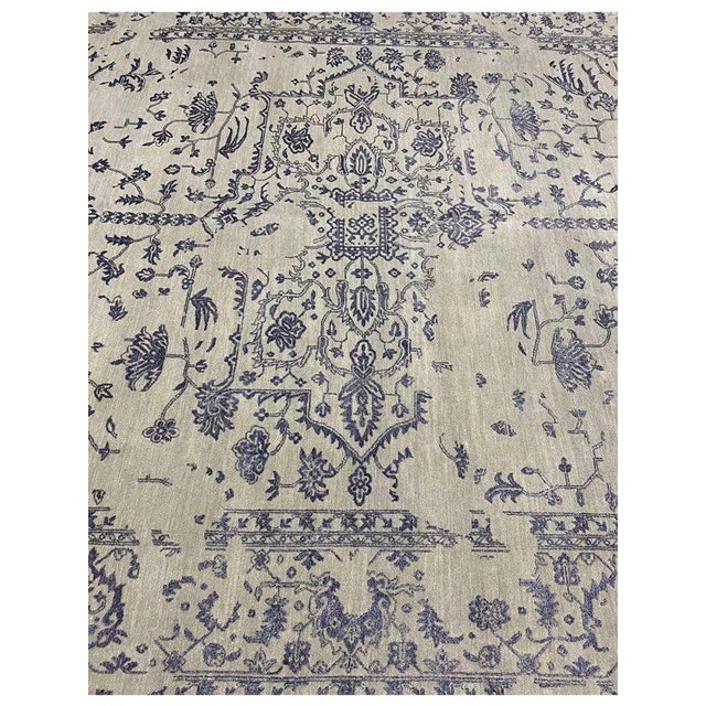 1990s Handwoven Transitional Area Rug 10x14 For Sale In Dallas - Image 6 of 10