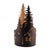 2020s Cut Metal Snowman and Cabin Candle Holder (Set of 2) For Sale - Image 5 of 6