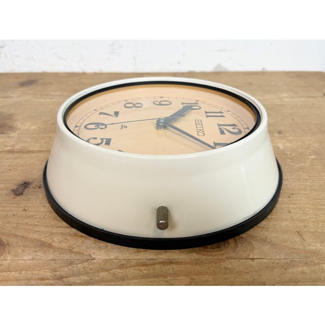 Vintage Beige Ships Wall Clock from Seiko, 1970s For Sale - Image 12 of 18