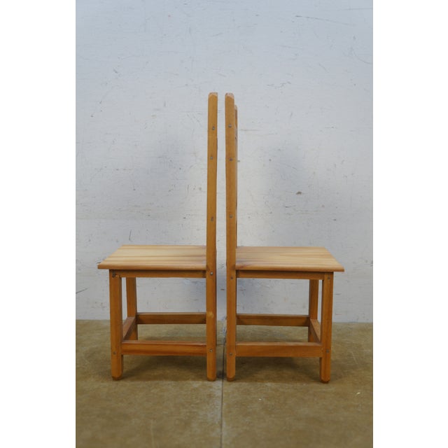 Mid 20th Century 3pc Doll Sized Salesman Sample Drop Leaf Table & Hearts Chairs Mexico 15" For Sale - Image 14 of 17