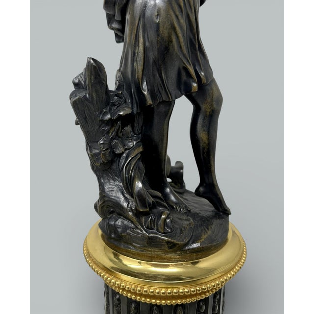 Antique Pair French Bronze Ormolu Candlesticks Albert-Ernest Carrier-Belleuse For Sale - Image 13 of 13