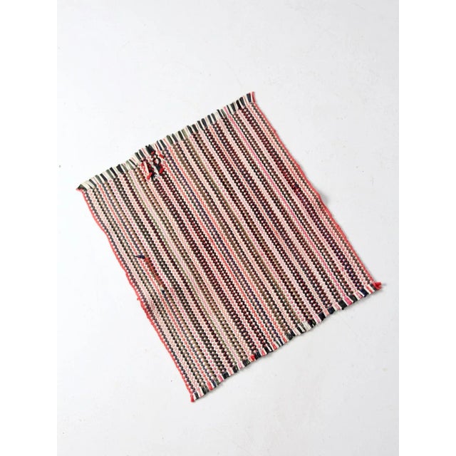 Mid 20th Century Vintage Accent Rag Rug For Sale - Image 5 of 10
