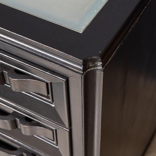 20th Century Italian Ebonised Chest of Drawers with Display Top, 1930s For Sale - Image 10 of 18