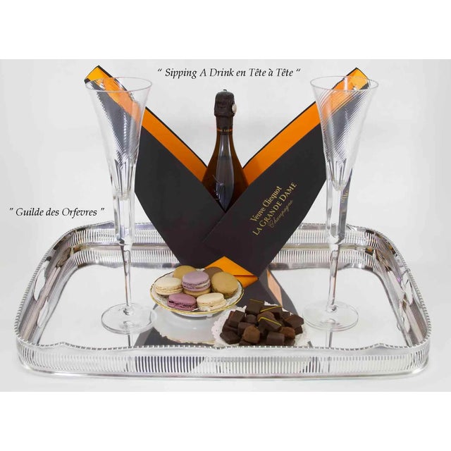 New 1990s New Silver & Wood Collapsible Stand & Tray For Sale - Image 9 of 10