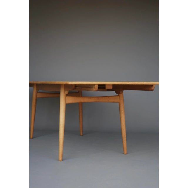 Oak Model AT 310 Extendable Dining Table by Hans J. Wegner for Andreas Tuck,1960s For Sale - Image 9 of 18