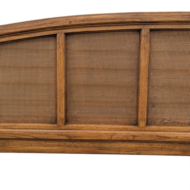Vintage Thomasville Woven Rattan King Headboard For Sale - Image 9 of 17
